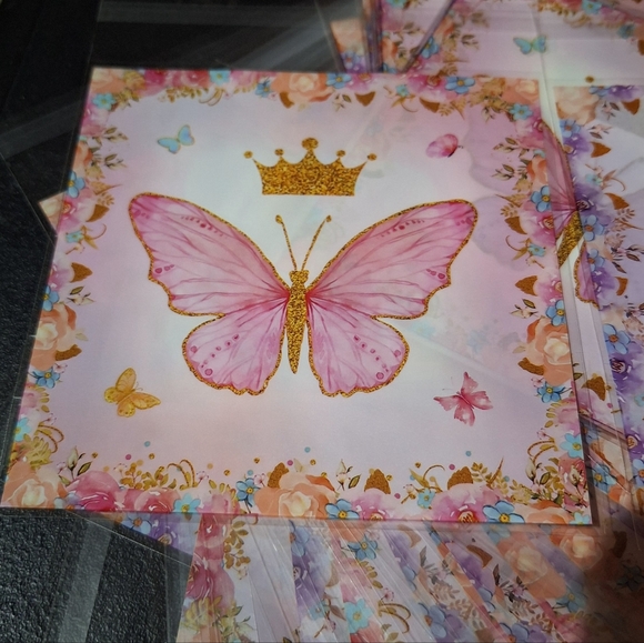 NWT - 20ct. Resealable Bags - Butterflies - Pink and Purple 5x6 - Picture 4 of 5
